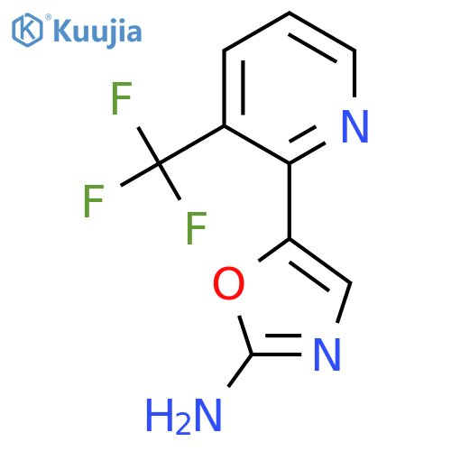 5-3-(trifluoromethyl)pyridin-2-yl-1,3-oxazol-2-amine structure