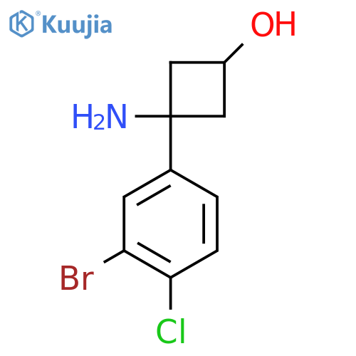 3-amino-3-(3-bromo-4-chlorophenyl)cyclobutan-1-ol structure