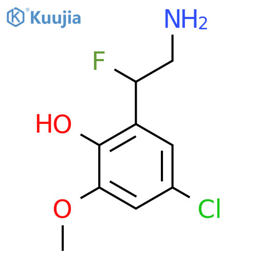 2-(2-amino-1-fluoroethyl)-4-chloro-6-methoxyphenol structure