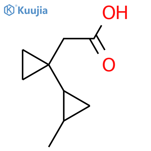 2-1-(2-methylcyclopropyl)cyclopropylacetic acid structure