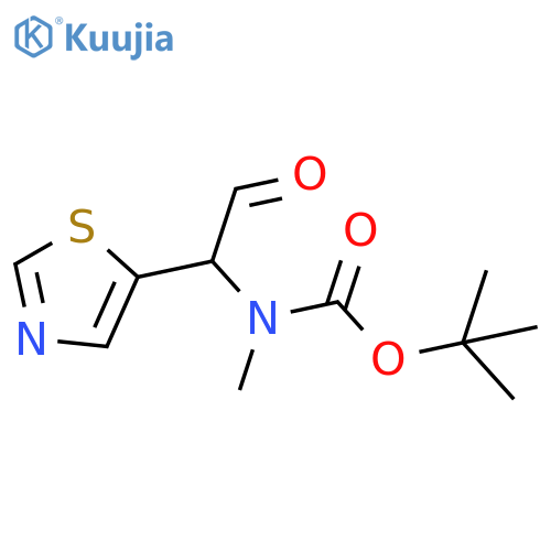 tert-butyl N-methyl-N-2-oxo-1-(1,3-thiazol-5-yl)ethylcarbamate structure