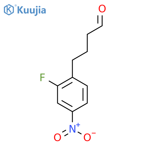 4-(2-fluoro-4-nitrophenyl)butanal structure