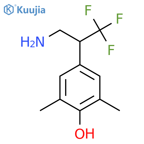 4-(3-amino-1,1,1-trifluoropropan-2-yl)-2,6-dimethylphenol structure