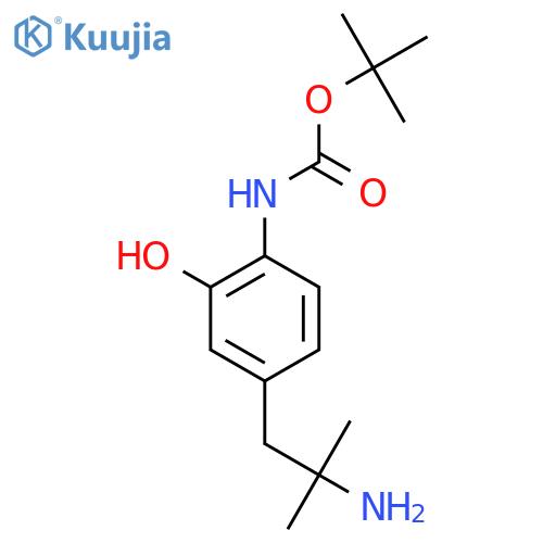 tert-butyl N-4-(2-amino-2-methylpropyl)-2-hydroxyphenylcarbamate structure