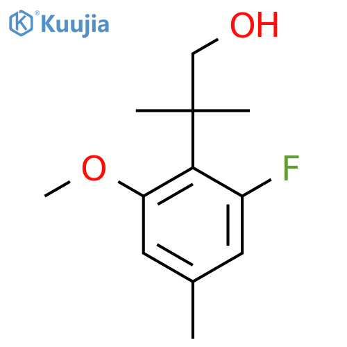 2-(2-fluoro-6-methoxy-4-methylphenyl)-2-methylpropan-1-ol structure