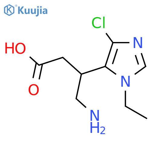 4-amino-3-(4-chloro-1-ethyl-1H-imidazol-5-yl)butanoic acid structure