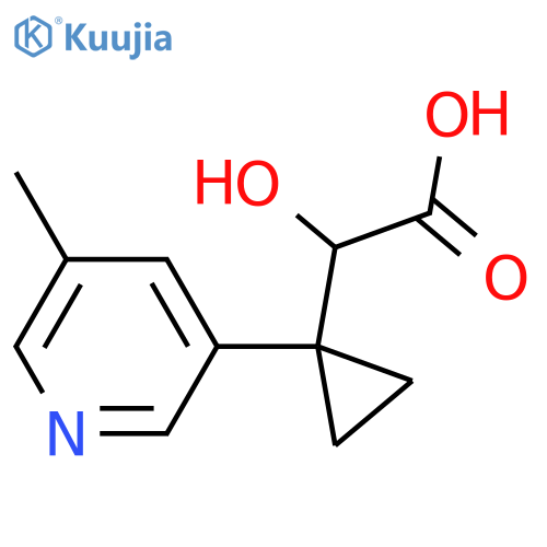 2-hydroxy-2-1-(5-methylpyridin-3-yl)cyclopropylacetic acid structure