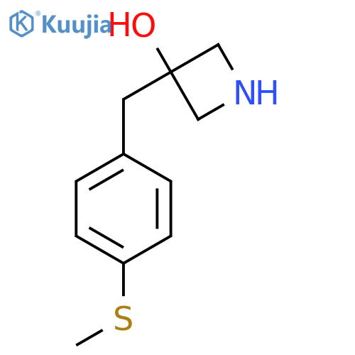 3-{4-(methylsulfanyl)phenylmethyl}azetidin-3-ol structure