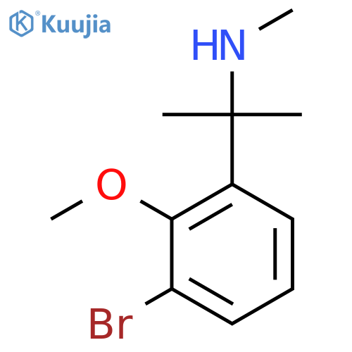 2-(3-bromo-2-methoxyphenyl)propan-2-yl(methyl)amine structure
