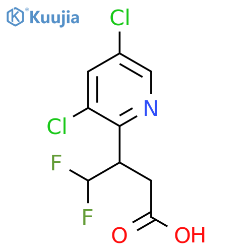 3-(3,5-dichloropyridin-2-yl)-4,4-difluorobutanoic acid structure
