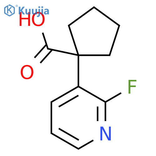 1-(2-fluoropyridin-3-yl)cyclopentane-1-carboxylic acid structure