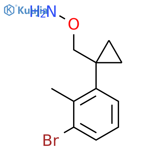O-{1-(3-bromo-2-methylphenyl)cyclopropylmethyl}hydroxylamine structure