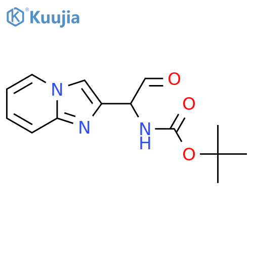 tert-butyl N-(1-{imidazo1,2-apyridin-2-yl}-2-oxoethyl)carbamate structure