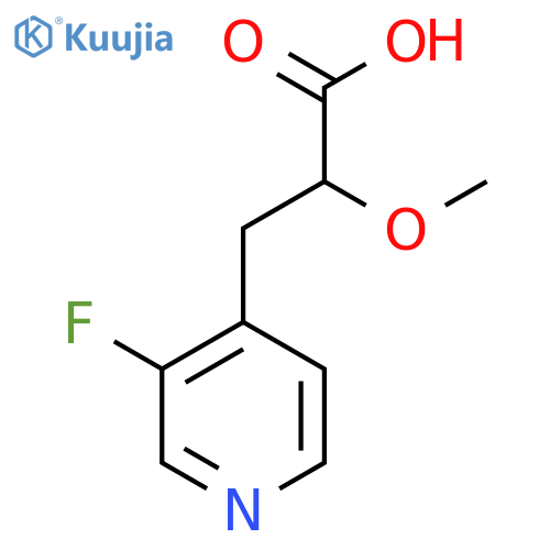 3-(3-fluoropyridin-4-yl)-2-methoxypropanoic acid structure