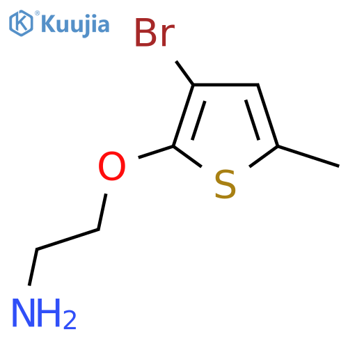 2-(3-bromo-5-methylthiophen-2-yl)oxyethan-1-amine structure