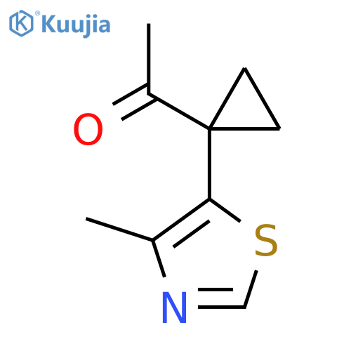 1-1-(4-methyl-1,3-thiazol-5-yl)cyclopropylethan-1-one structure