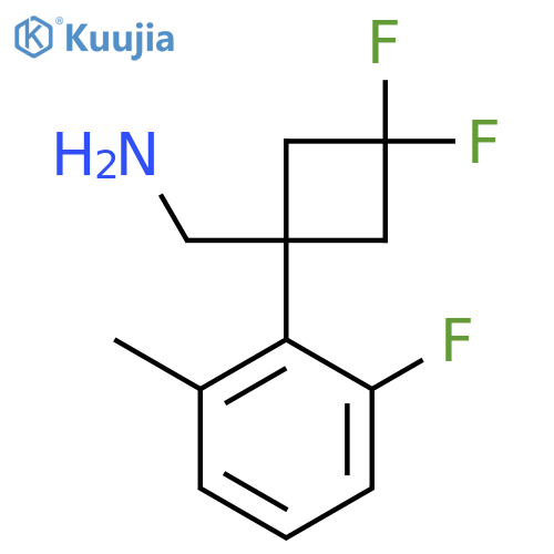 3,3-difluoro-1-(2-fluoro-6-methylphenyl)cyclobutylmethanamine structure