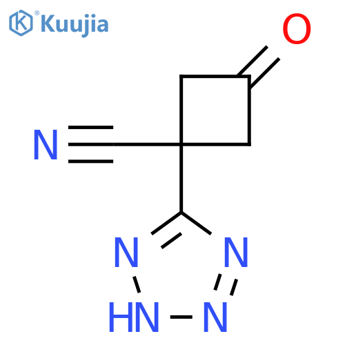 3-oxo-1-(1H-1,2,3,4-tetrazol-5-yl)cyclobutane-1-carbonitrile structure