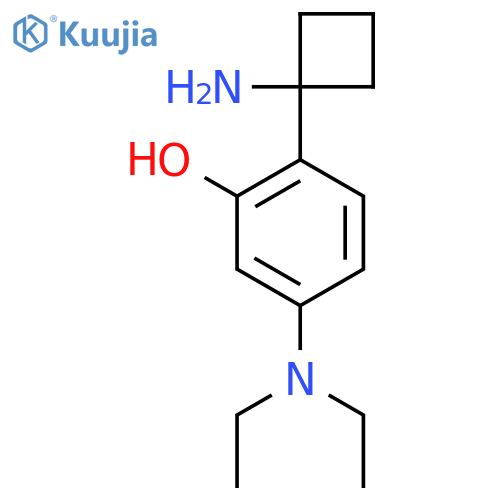 2-(1-aminocyclobutyl)-5-(diethylamino)phenol structure