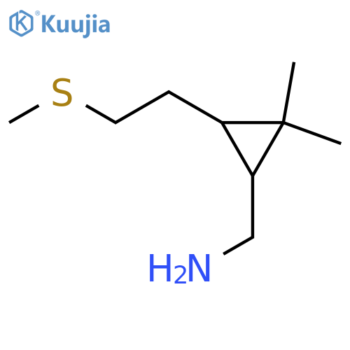 {2,2-dimethyl-3-2-(methylsulfanyl)ethylcyclopropyl}methanamine structure
