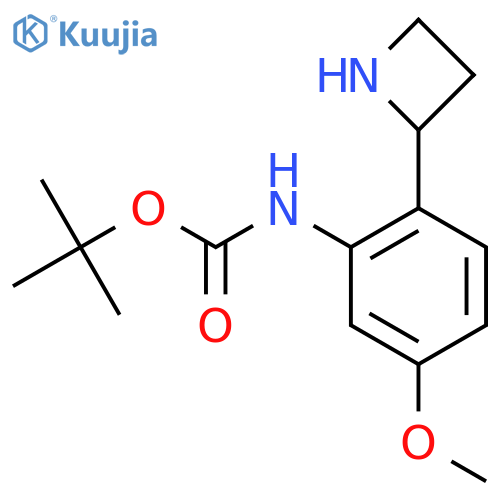 tert-butyl N-2-(azetidin-2-yl)-5-methoxyphenylcarbamate structure
