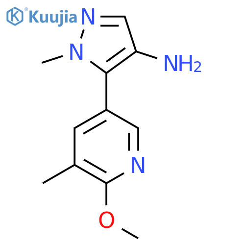 5-(6-methoxy-5-methylpyridin-3-yl)-1-methyl-1H-pyrazol-4-amine structure