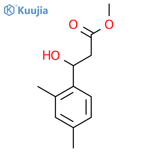 methyl 3-(2,4-dimethylphenyl)-3-hydroxypropanoate structure