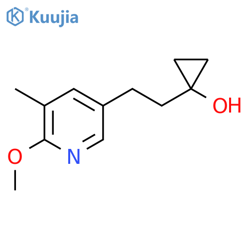 1-2-(6-methoxy-5-methylpyridin-3-yl)ethylcyclopropan-1-ol structure