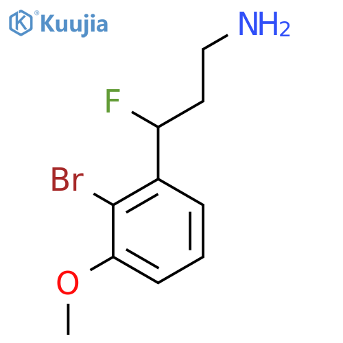 3-(2-bromo-3-methoxyphenyl)-3-fluoropropan-1-amine structure