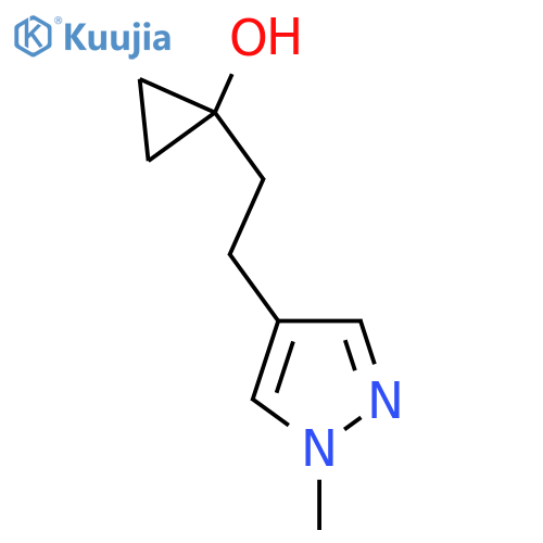 1-2-(1-methyl-1H-pyrazol-4-yl)ethylcyclopropan-1-ol structure