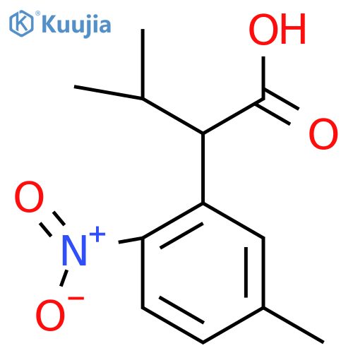 3-methyl-2-(5-methyl-2-nitrophenyl)butanoic acid structure