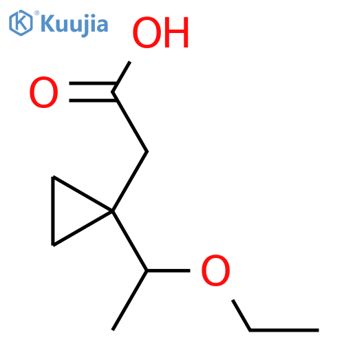 2-1-(1-ethoxyethyl)cyclopropylacetic acid structure