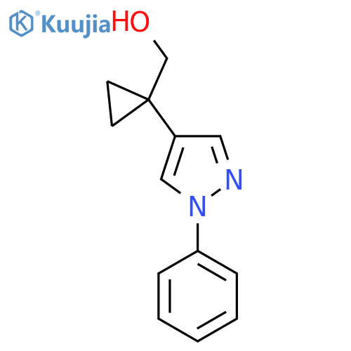 1-(1-phenyl-1H-pyrazol-4-yl)cyclopropylmethanol structure