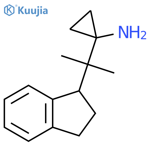 1-2-(2,3-dihydro-1H-inden-1-yl)propan-2-ylcyclopropan-1-amine structure