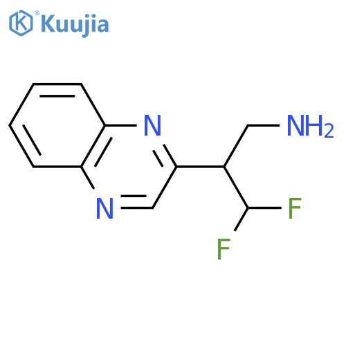 3,3-difluoro-2-(quinoxalin-2-yl)propan-1-amine structure