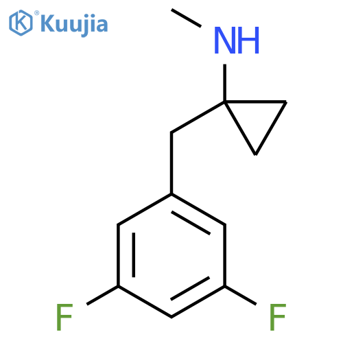 1-(3,5-difluorophenyl)methyl-N-methylcyclopropan-1-amine structure