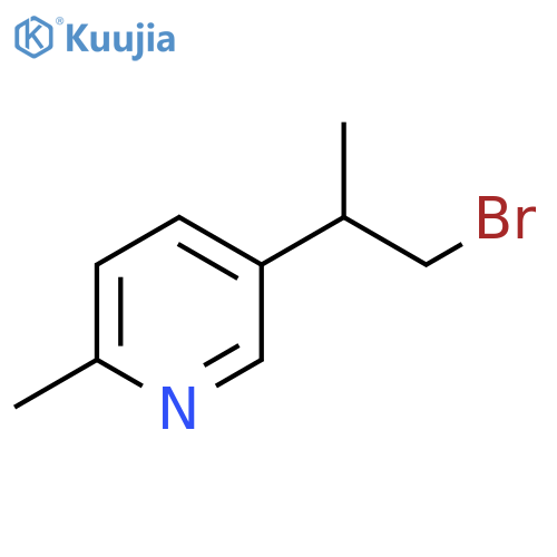 5-(1-bromopropan-2-yl)-2-methylpyridine structure
