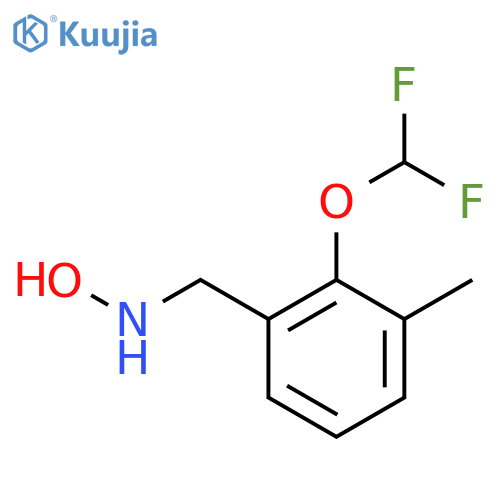 N-{2-(difluoromethoxy)-3-methylphenylmethyl}hydroxylamine structure