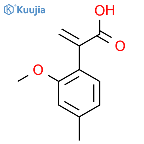 2-(2-methoxy-4-methylphenyl)prop-2-enoic acid structure
