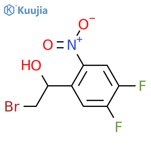 2-bromo-1-(4,5-difluoro-2-nitrophenyl)ethan-1-ol structure