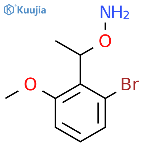 O-1-(2-bromo-6-methoxyphenyl)ethylhydroxylamine structure