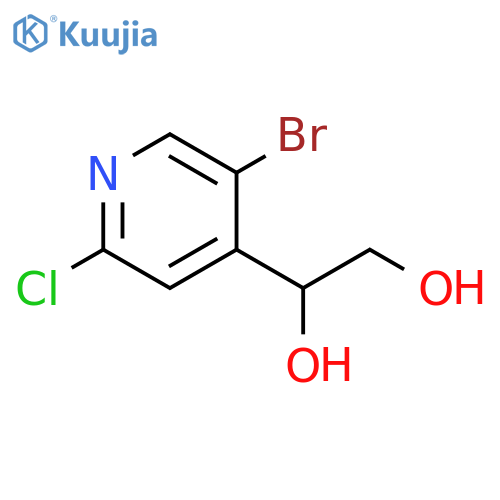1-(5-bromo-2-chloropyridin-4-yl)ethane-1,2-diol structure
