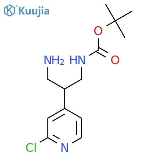 tert-butyl N-3-amino-2-(2-chloropyridin-4-yl)propylcarbamate structure