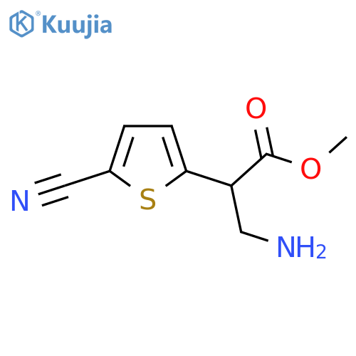 methyl 3-amino-2-(5-cyanothiophen-2-yl)propanoate structure