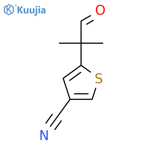 5-(2-methyl-1-oxopropan-2-yl)thiophene-3-carbonitrile structure