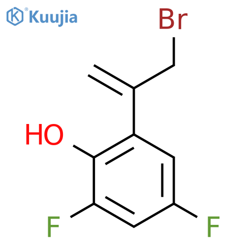 2-(3-bromoprop-1-en-2-yl)-4,6-difluorophenol structure