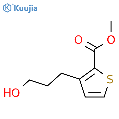 methyl 3-(3-hydroxypropyl)thiophene-2-carboxylate structure