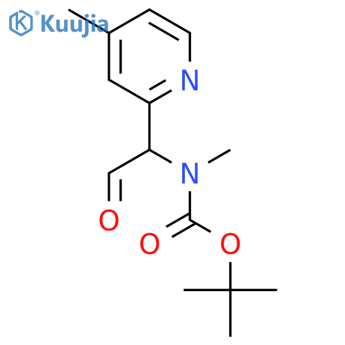 tert-butyl N-methyl-N-1-(4-methylpyridin-2-yl)-2-oxoethylcarbamate structure