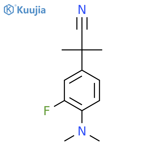 2-4-(dimethylamino)-3-fluorophenyl-2-methylpropanenitrile structure