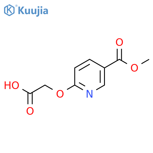 2-{5-(methoxycarbonyl)pyridin-2-yloxy}acetic acid structure